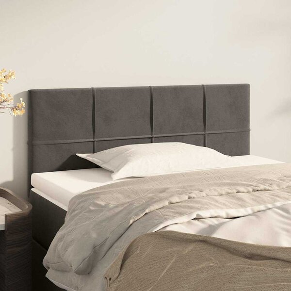 VidaXL Čela postele samet [346045] Barva: světle šedá, Velikost: 90 cm