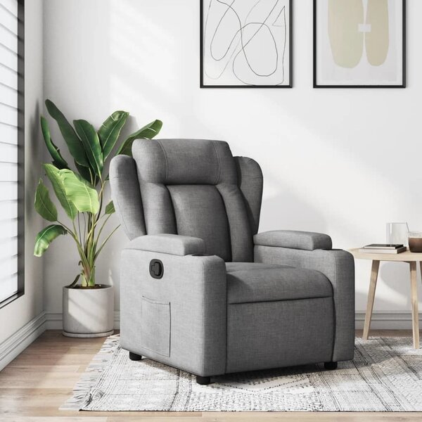 VidaXL Polohovací křeslo textil, výška sedáku od země 42–44 cm [372403] Barva: krémová