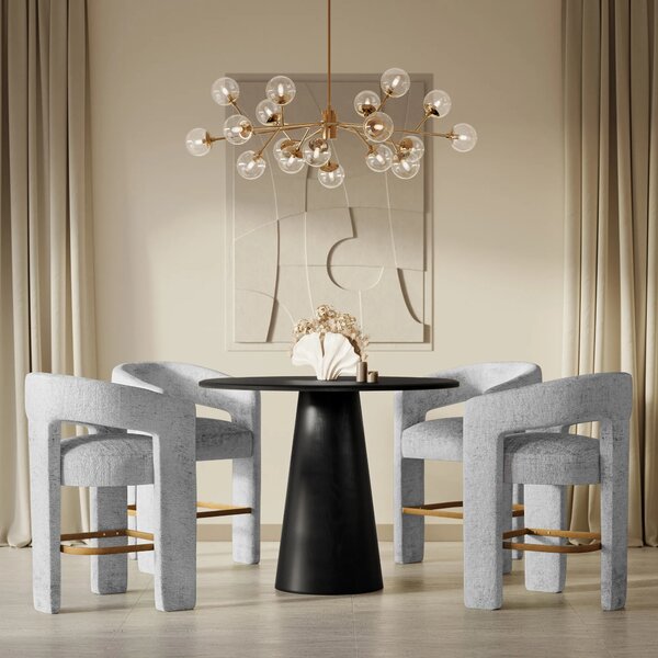 LivinHill Designová barová židle Leith šedá