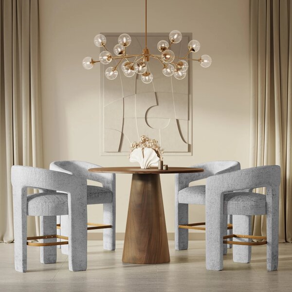 LivinHill Designová barová židle Leith šedá