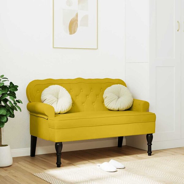 VidaXL Lavice s opěradlem 119,5 x 64,5 x 75 cm samet [372161] Barva: Růžová