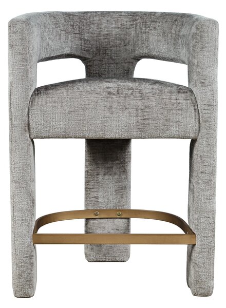 LivinHill Designová barová židle Leith šedá