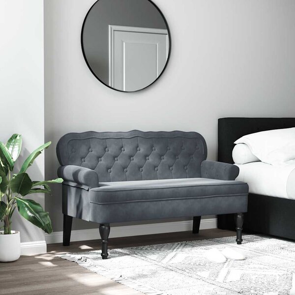 VidaXL Lavice s opěradlem 119,5 x 64,5 x 75 cm samet [372161] Barva: Růžová