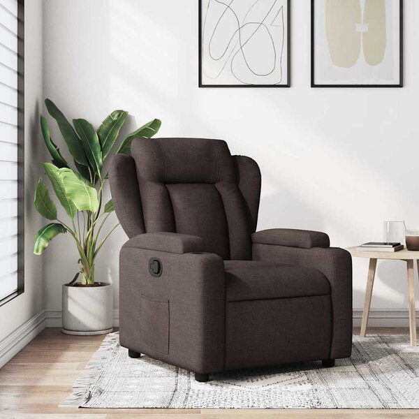 VidaXL Polohovací křeslo textil, výška sedáku od země 42–44 cm [372403] Barva: krémová