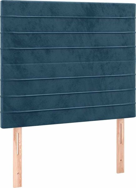 VidaXL Rám postele bez matrací samet, vodorovné pruhy [3125801] Barva: Tmavě zelená, Velikost: 90 x 200 cm (rám 203 x 93 x 118/128 cm)