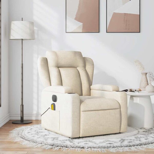 VidaXL Masážní polohovací křeslo textil [372423] Barva: Tmavě šedá
