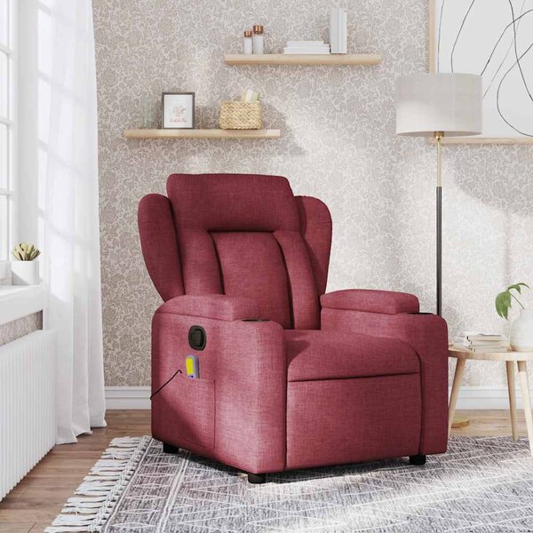 VidaXL Masážní polohovací křeslo textil [372423] Barva: Tmavě šedá