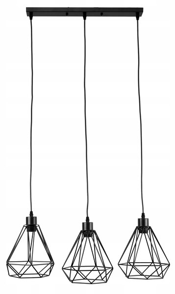 Závěsné svítidlo LOFT ALAMBRA LARGO 3x E27 ČERNÉ EDO