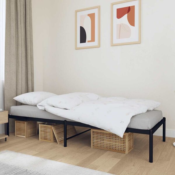 VidaXL Kovový rám postele [350907] Barva: Černá, Velikost: 90 x 190 cm (rám 196 x 95 x 31 cm)