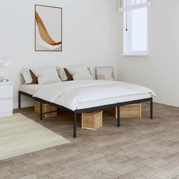 VidaXL Kovový rám postele [350907] Barva: Černá, Velikost: 90 x 190 cm (rám 196 x 95 x 31 cm)