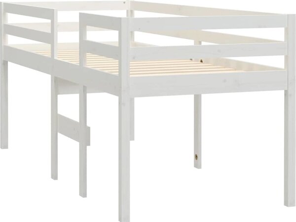 VidaXL Patrová postel masivní borové dřevo [821621] Barva: Bílá, Velikost: 90 x 190 cm