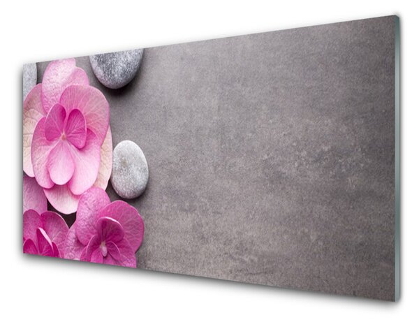 Skleněné obklady do kuchyně Květiny Kameny Zen Lázně 125x50 cm