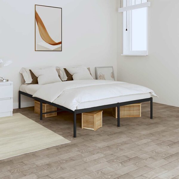 VidaXL Kovový rám postele [350907] Barva: Černá, Velikost: 90 x 190 cm (rám 196 x 95 x 31 cm)