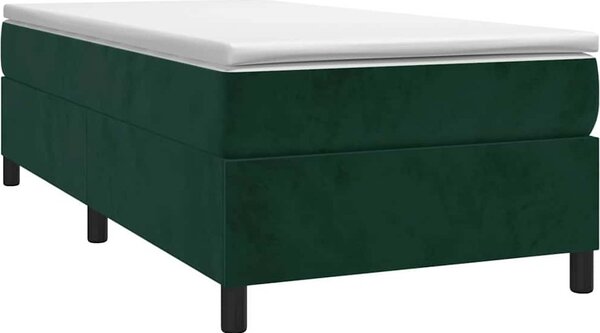 VidaXL Box spring postel s matrací samet [3144666] Barva: světle šedá, Velikost: 90 x 190 cm