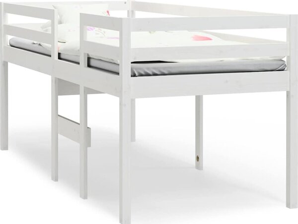VidaXL Patrová postel masivní borové dřevo [821621] Barva: Bílá, Velikost: 90 x 190 cm