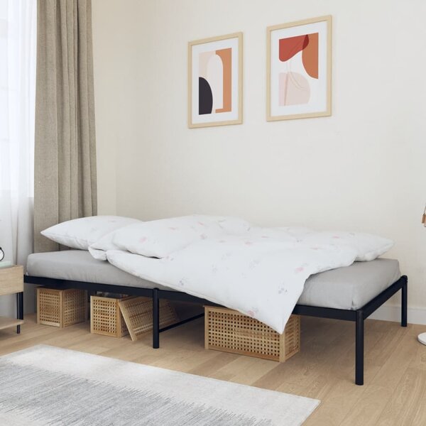 VidaXL Kovový rám postele [350907] Barva: Černá, Velikost: 90 x 190 cm (rám 196 x 95 x 31 cm)