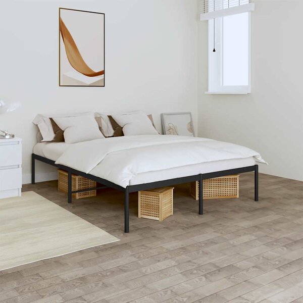 VidaXL Kovový rám postele [350907] Barva: Černá, Velikost: 90 x 190 cm (rám 196 x 95 x 31 cm)