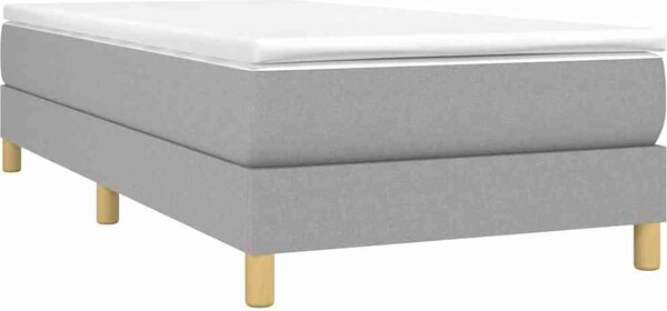 VidaXL Rám postele bez matrací textil, 25 cm [3120590] Barva: Černá, Velikost: 90 x 200 cm (rám 203 x 90 x 25 cm)