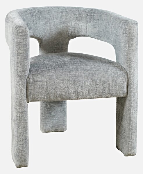 LivinHill Designové čalouněné jídelní křeslo Leith modrošedé
