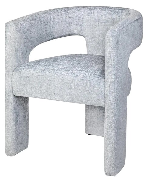 LivinHill Designové čalouněné jídelní křeslo Leith modrošedé