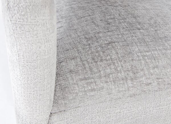 LivinHill Designové čalouněné jídelní křeslo Leith stříbrnošedé