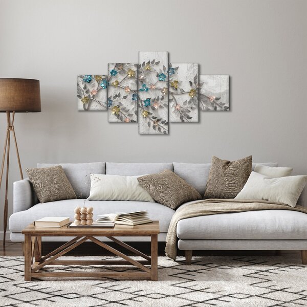 Obraz- Na větvi - abstraktní (125x70 cm)