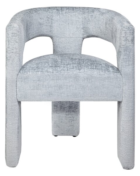 LivinHill Designové čalouněné jídelní křeslo Leith modrošedé
