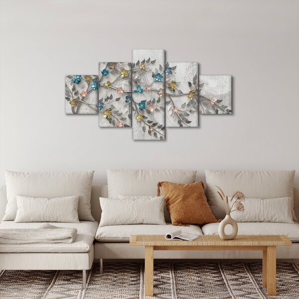 Obraz- Na větvi - abstraktní (125x70 cm)
