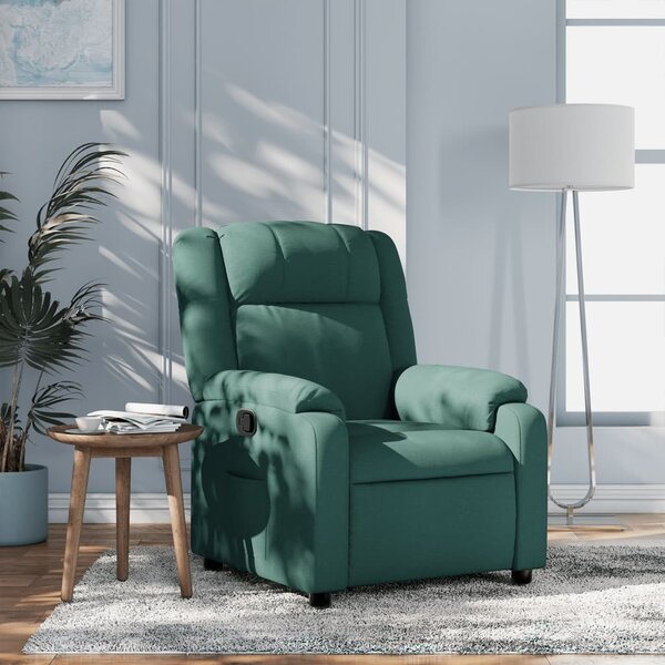 VidaXL Polohovací křeslo textil, výška sedáku od země 42–44 cm [373536] Barva: Tmavě šedá