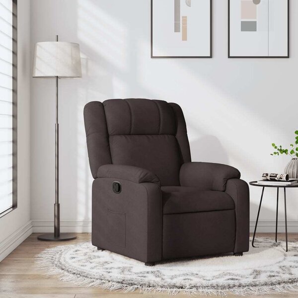VidaXL Polohovací křeslo textil, výška sedáku od země 42–44 cm [373536] Barva: Tmavě šedá