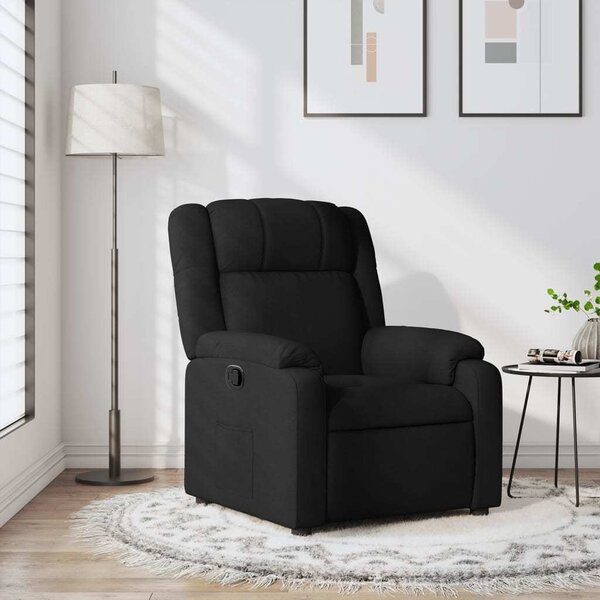 VidaXL Polohovací křeslo textil, výška sedáku od země 42–44 cm [373536] Barva: Tmavě šedá