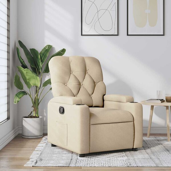 VidaXL Polohovací křeslo textil, výška sedáku od země 42–44 cm [372484] Barva: Tmavě šedá