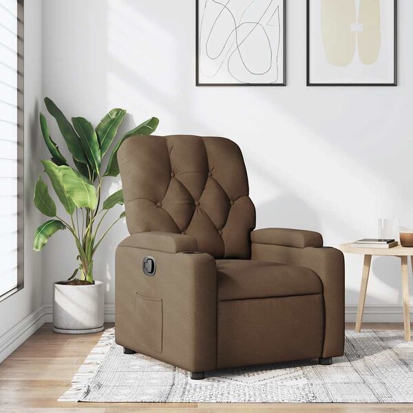 VidaXL Polohovací křeslo textil, výška sedáku od země 42–44 cm [372484] Barva: Tmavě šedá
