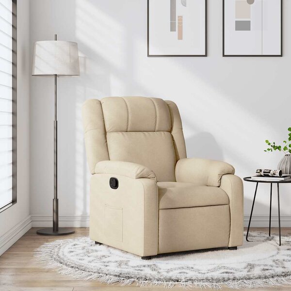 VidaXL Polohovací křeslo textil, výška sedáku od země 42–44 cm [373536] Barva: Tmavě šedá