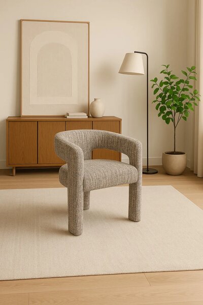 LivinHill Designové čalouněné jídelní křeslo Leith vícebarevné