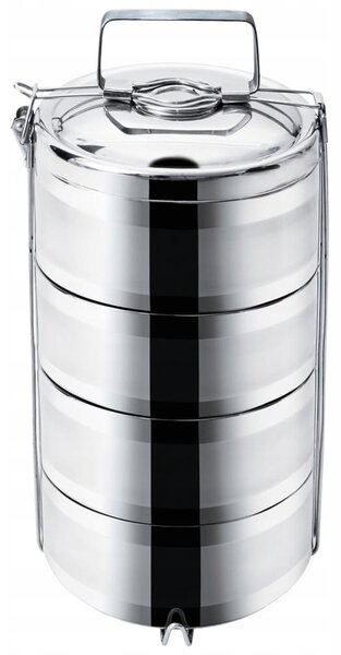 Jídelní menážka Orion, 4patrová, ocelová, 4x 1,1 L