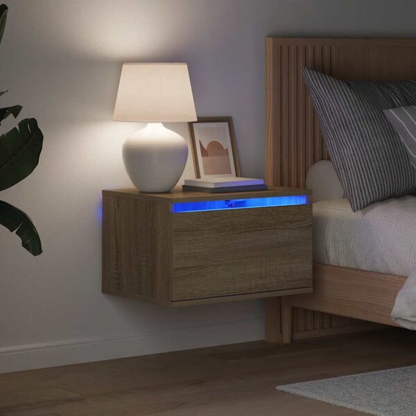 VidaXL Nástěnná noční skříňka 50 x 36 x 30 cm [836828] Barva: Černá