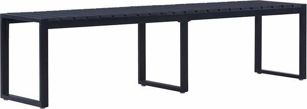 VidaXL Zahradní lavice PS deska černá [49492] Velikost: 120.5 x 40 x 45 cm
