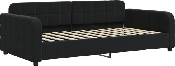 VidaXL Válenda s přistýlkou samet, výška noh 5 cm [3196940] Barva: světle šedá, Velikost: 90 x 190 cm