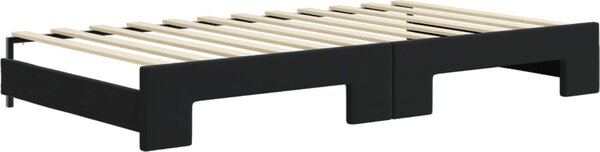 VidaXL Válenda s přistýlkou samet, výška noh 5 cm [3196940] Barva: světle šedá, Velikost: 90 x 190 cm