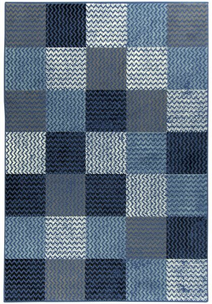 Koberec Luna 503568/94955 Patchwork modrý