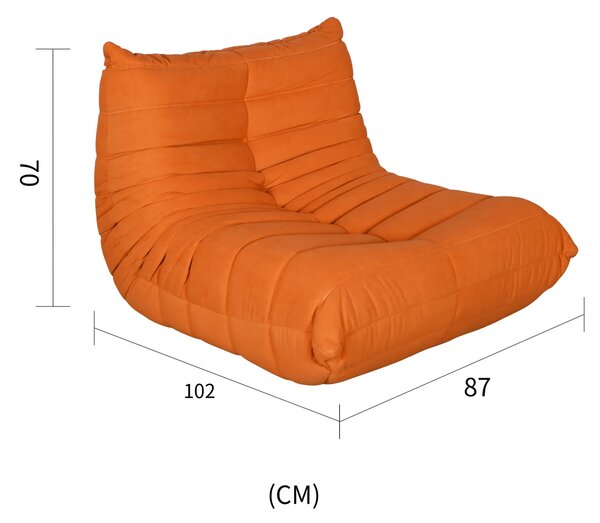 LivinHill Designové křeslo Nua samet oranžové