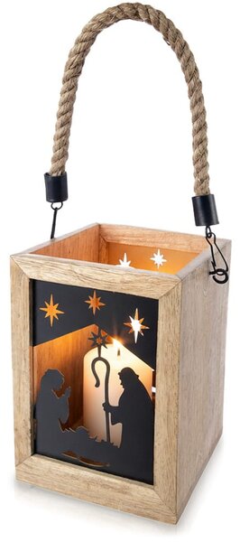 Lampion dřevo Orion 20 cm