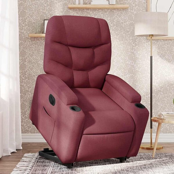 VidaXL Elektrické zvedací polohovací křeslo textil, rozměry ve vzpřímené poloze 74 x 89 x 100 cm [3204620] Barva: taupe