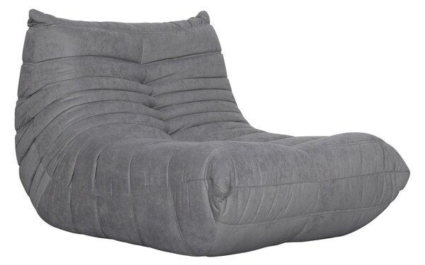 LivinHill Designové křeslo Nua samet šedé