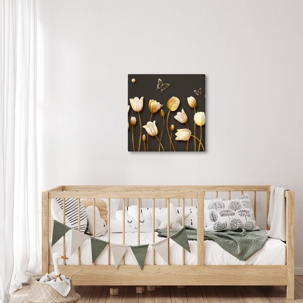 Obraz - Tulipány - abstraktní (30x30 cm)