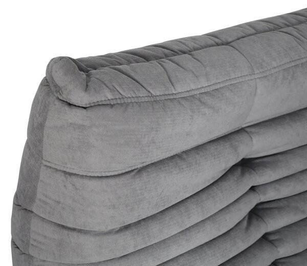 LivinHill Designové křeslo Nua samet šedé