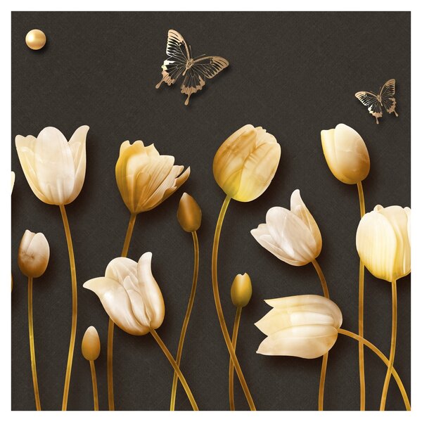 Obraz - Tulipány - abstraktní (30x30 cm)