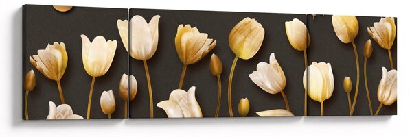 Obraz - Tulipány - abstraktní (170x50 cm)