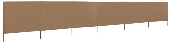 6dílná zástěna proti větru látková 800 x 160 cm taupe
